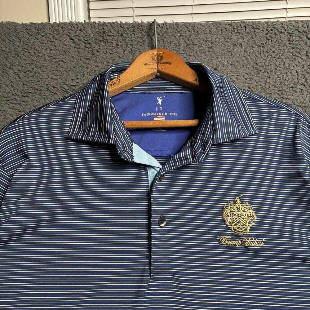 Fairway & Greene Golf Polo Shirt Large TRUMP INTERNATIONAL GOLF CLUB USA Made